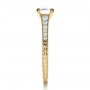 14k Yellow Gold 14k Yellow Gold Custom Bright Cut Diamond Engagement Ring - Side View -  1329 - Thumbnail