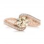 14k Rose Gold 14k Rose Gold Custom Brown Diamond And Hand Engraved Engagement Ring - Top View -  102293 - Thumbnail