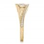 18k Yellow Gold 18k Yellow Gold Custom Brown Diamond And Hand Engraved Engagement Ring - Side View -  102293 - Thumbnail