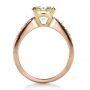 14k Rose Gold And 14K Gold 14k Rose Gold And 14K Gold Custom Canary Diamond Engagement Ring - Front View -  1225 - Thumbnail