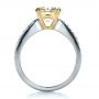  Platinum And 14K Gold Platinum And 14K Gold Custom Canary Diamond Engagement Ring - Front View -  1225 - Thumbnail