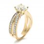 14k Yellow Gold And Platinum 14k Yellow Gold And Platinum Custom Canary Diamond Engagement Ring - Three-Quarter View -  1225 - Thumbnail