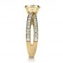 14k Yellow Gold And Platinum 14k Yellow Gold And Platinum Custom Canary Diamond Engagement Ring - Side View -  1225 - Thumbnail