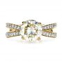 14k Yellow Gold And Platinum 14k Yellow Gold And Platinum Custom Canary Diamond Engagement Ring - Top View -  1225 - Thumbnail