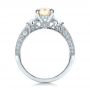  Platinum Custom Champagne Diamond Engagement Ring - Front View -  100926 - Thumbnail