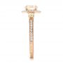 18k Rose Gold 18k Rose Gold Custom Champagne Diamonds And Diamond Halo Engagement Ring - Side View -  102772 - Thumbnail