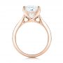 14k Rose Gold 14k Rose Gold Custom Channel Set Princess Cut Diamond Engagement Ring - Front View -  101107 - Thumbnail