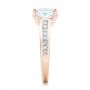 14k Rose Gold 14k Rose Gold Custom Channel Set Princess Cut Diamond Engagement Ring - Side View -  101107 - Thumbnail