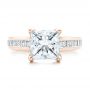 14k Rose Gold 14k Rose Gold Custom Channel Set Princess Cut Diamond Engagement Ring - Top View -  101107 - Thumbnail