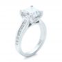  Platinum Custom Channel Set Princess Cut Diamond Engagement Ring