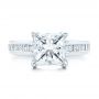  Platinum Custom Channel Set Princess Cut Diamond Engagement Ring - Top View -  101107 - Thumbnail