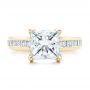 14k Yellow Gold 14k Yellow Gold Custom Channel Set Princess Cut Diamond Engagement Ring - Top View -  101107 - Thumbnail