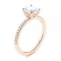 18k Rose Gold 18k Rose Gold Custom Classic Diamond Engagement Ring - Three-Quarter View -  105068 - Thumbnail