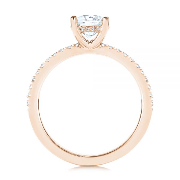 14k Rose Gold 14k Rose Gold Custom Classic Diamond Engagement Ring - Front View - 105068