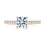 14k Rose Gold 14k Rose Gold Custom Classic Diamond Engagement Ring - Top View -  105068 - Thumbnail