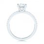 14k White Gold Custom Classic Diamond Engagement Ring - Front View -  105068 - Thumbnail