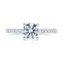  Platinum Platinum Custom Classic Diamond Engagement Ring - Top View -  105068 - Thumbnail