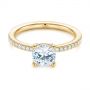 14k Yellow Gold 14k Yellow Gold Custom Classic Diamond Engagement Ring - Flat View -  105068 - Thumbnail