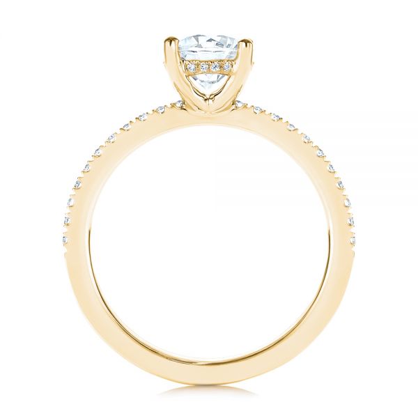 14k Yellow Gold 14k Yellow Gold Custom Classic Diamond Engagement Ring - Front View -  105068