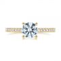 14k Yellow Gold 14k Yellow Gold Custom Classic Diamond Engagement Ring - Top View -  105068 - Thumbnail
