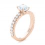 14k Rose Gold 14k Rose Gold Custom Classic Engagement Ring - Three-Quarter View -  104158 - Thumbnail