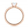 18k Rose Gold 18k Rose Gold Custom Classic Engagement Ring - Front View -  104158 - Thumbnail