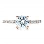 14k Rose Gold 14k Rose Gold Custom Classic Engagement Ring - Top View -  1469 - Thumbnail