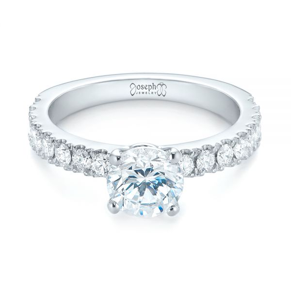  Platinum Platinum Custom Classic Engagement Ring - Flat View -  104158