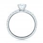 18k White Gold Custom Classic Engagement Ring - Front View -  104158 - Thumbnail