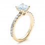 14k Yellow Gold 14k Yellow Gold Custom Classic Engagement Ring - Three-Quarter View -  1469 - Thumbnail