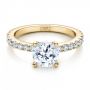 18k Yellow Gold 18k Yellow Gold Custom Classic Engagement Ring - Flat View -  1469 - Thumbnail