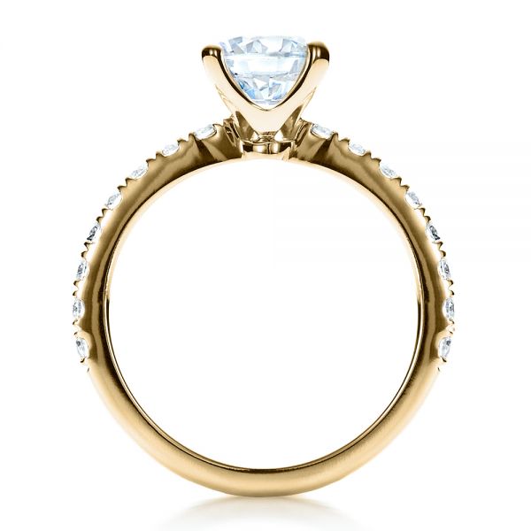 18k Yellow Gold 18k Yellow Gold Custom Classic Engagement Ring - Front View - 1469