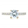 14k Yellow Gold 14k Yellow Gold Custom Classic Engagement Ring - Top View -  1469 - Thumbnail