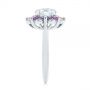 Platinum Custom Cluster Amethyst Sapphire And Diamond Engagement Ring - Side View -  104823 - Thumbnail