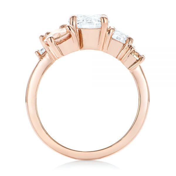 Blossom, 18K Rose Gold pavé style engagement ring