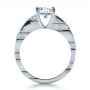 18k White Gold Custom Contemporary Diamond Engagement Ring - Front View -  1218 - Thumbnail