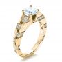 14k Yellow Gold 14k Yellow Gold Custom Contemporary Diamond Engagement Ring - Three-Quarter View -  1218 - Thumbnail