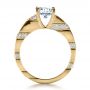 14k Yellow Gold 14k Yellow Gold Custom Contemporary Diamond Engagement Ring - Front View -  1218 - Thumbnail