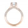 18k Rose Gold 18k Rose Gold Custom Criss-cross Diamond Engagement Ring - Front View -  100664 - Thumbnail