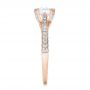 14k Rose Gold 14k Rose Gold Custom Criss-cross Diamond Engagement Ring - Side View -  100664 - Thumbnail