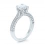 18k White Gold 18k White Gold Custom Criss-cross Diamond Engagement Ring - Three-Quarter View -  100664 - Thumbnail
