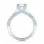 14k White Gold 14k White Gold Custom Criss-cross Diamond Engagement Ring - Front View -  100664 - Thumbnail