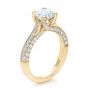 14k Yellow Gold 14k Yellow Gold Custom Criss-cross Diamond Engagement Ring - Three-Quarter View -  100664 - Thumbnail