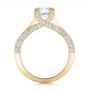 14k Yellow Gold 14k Yellow Gold Custom Criss-cross Diamond Engagement Ring - Front View -  100664 - Thumbnail