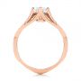 14k Rose Gold Custom Criss Cross Marquise Diamond Engagement Ring - Front View -  105359 - Thumbnail