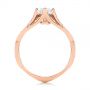 18k Rose Gold 18k Rose Gold Custom Criss Cross Marquise Diamond Engagement Ring - Front View -  105359 - Thumbnail