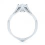 14k White Gold 14k White Gold Custom Criss Cross Marquise Diamond Engagement Ring - Front View -  105359 - Thumbnail