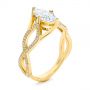 18k Yellow Gold 18k Yellow Gold Custom Criss Cross Marquise Diamond Engagement Ring - Three-Quarter View -  105359 - Thumbnail