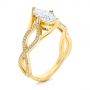 14k Yellow Gold 14k Yellow Gold Custom Criss Cross Marquise Diamond Engagement Ring - Three-Quarter View -  105359 - Thumbnail