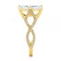 14k Yellow Gold 14k Yellow Gold Custom Criss Cross Marquise Diamond Engagement Ring - Side View -  105359 - Thumbnail
